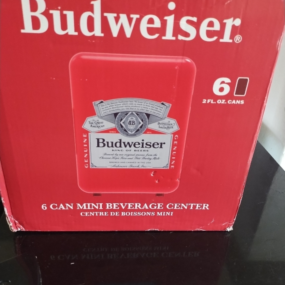 Budweiser Red Mini Fridge - Picture 2 of 7